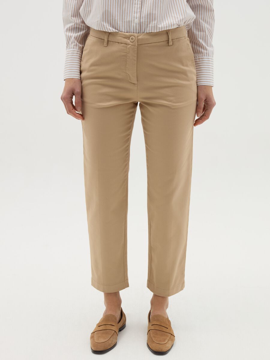 Curvy stretch cotton chino trousers_1