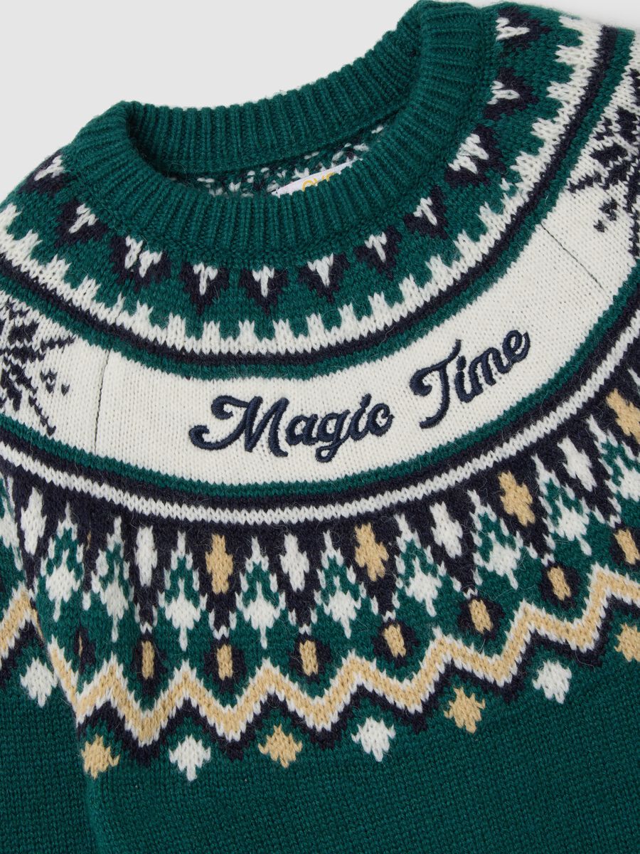 Multicolour children's sweater regular fit with Christmas pattern_2