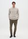 Green chino trousers in stretch cotton blend slim fit_0