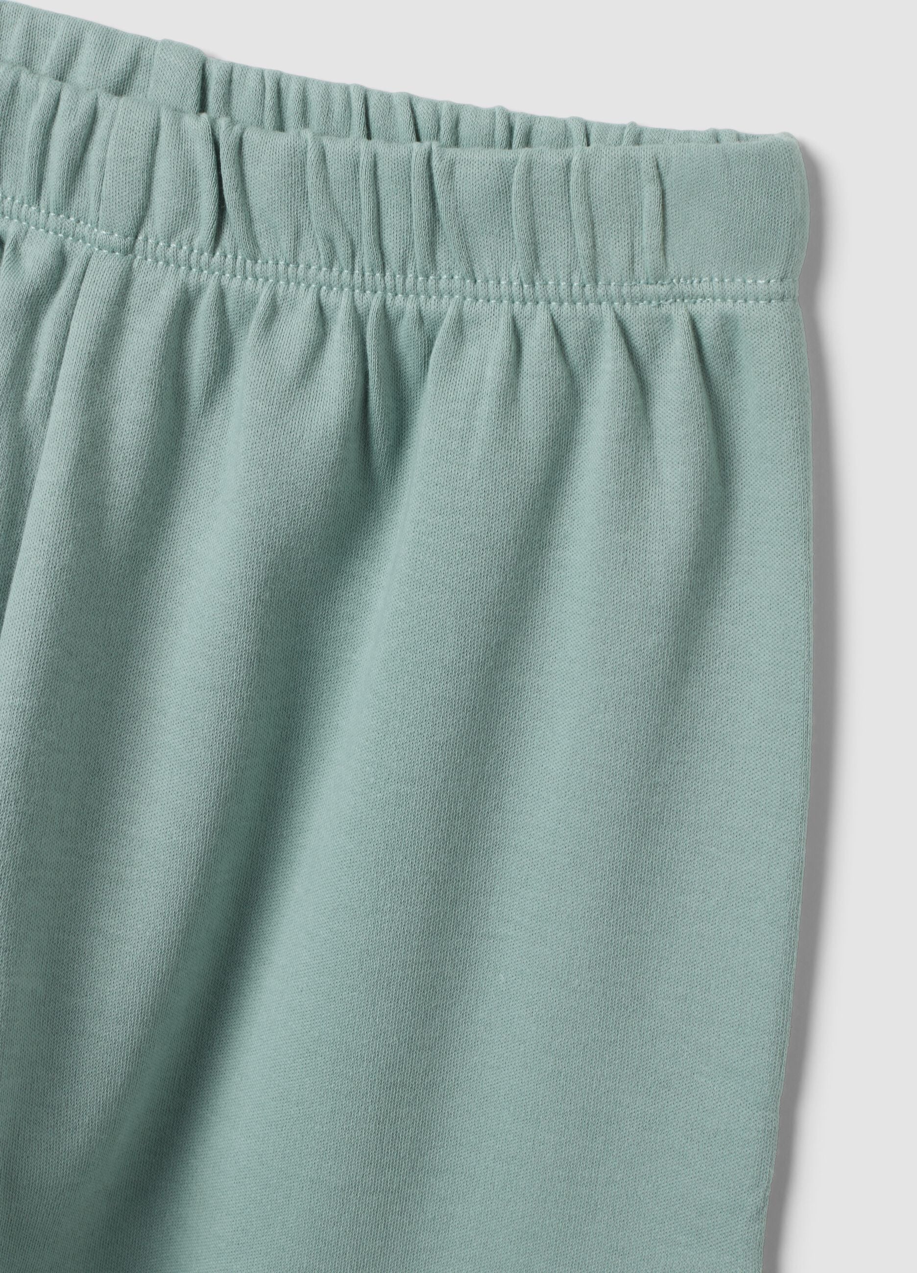 Light blue pure organic cotton crew-neck pyjamas