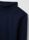 Children's blue turtleneck jumper in pure cotton regular fit_2