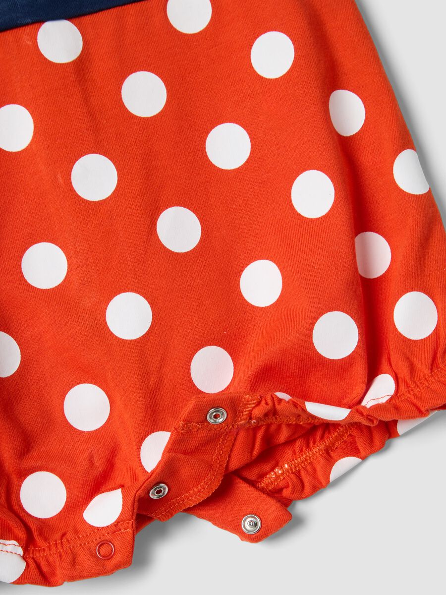 Pagliaccetto in puro cotone multicolor da neonata a forma di Minnie_2