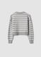Grey striped viscose-blend crew-neck jumper_5