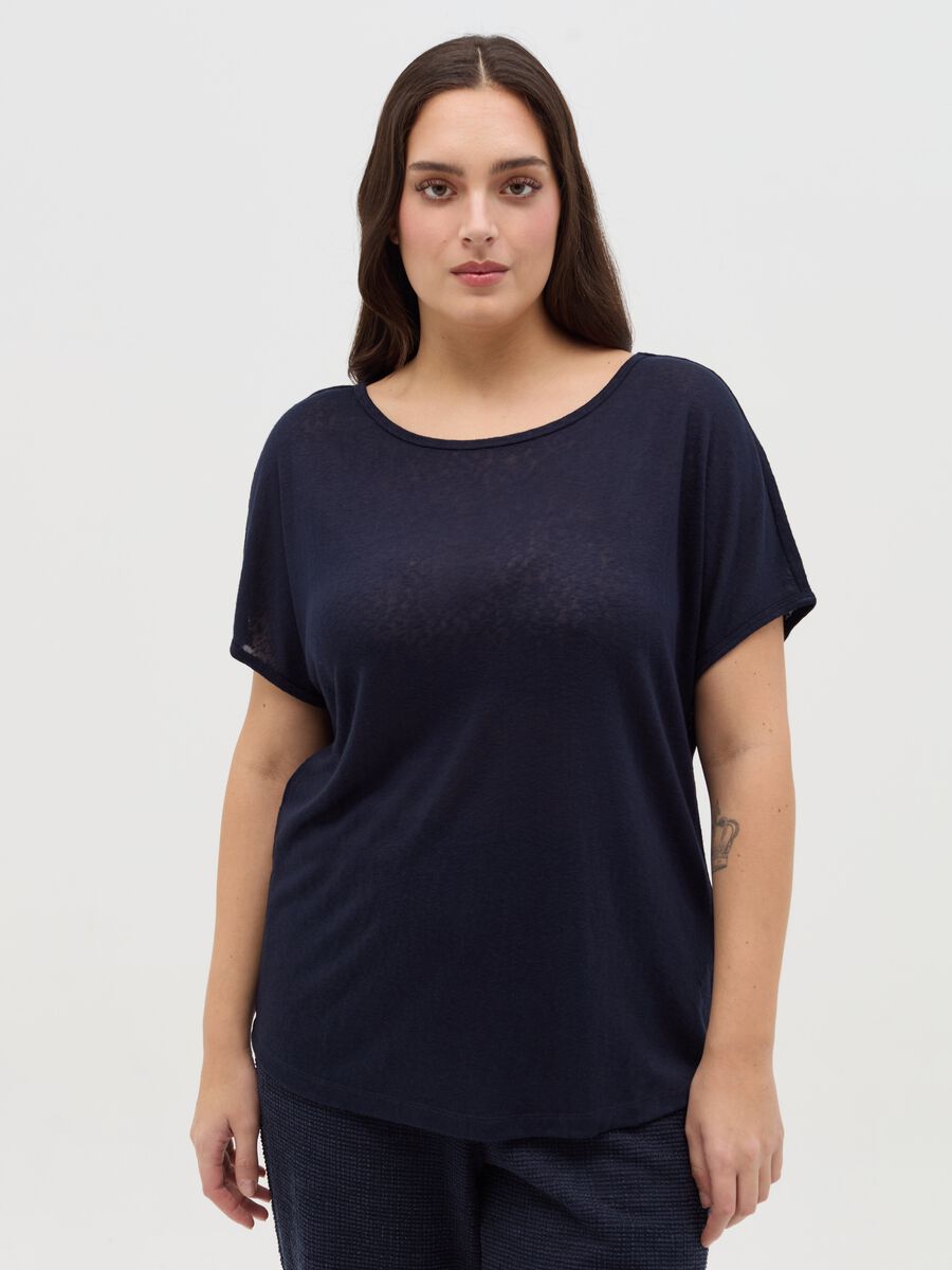 Curvy T-shirt in viscose blend_0