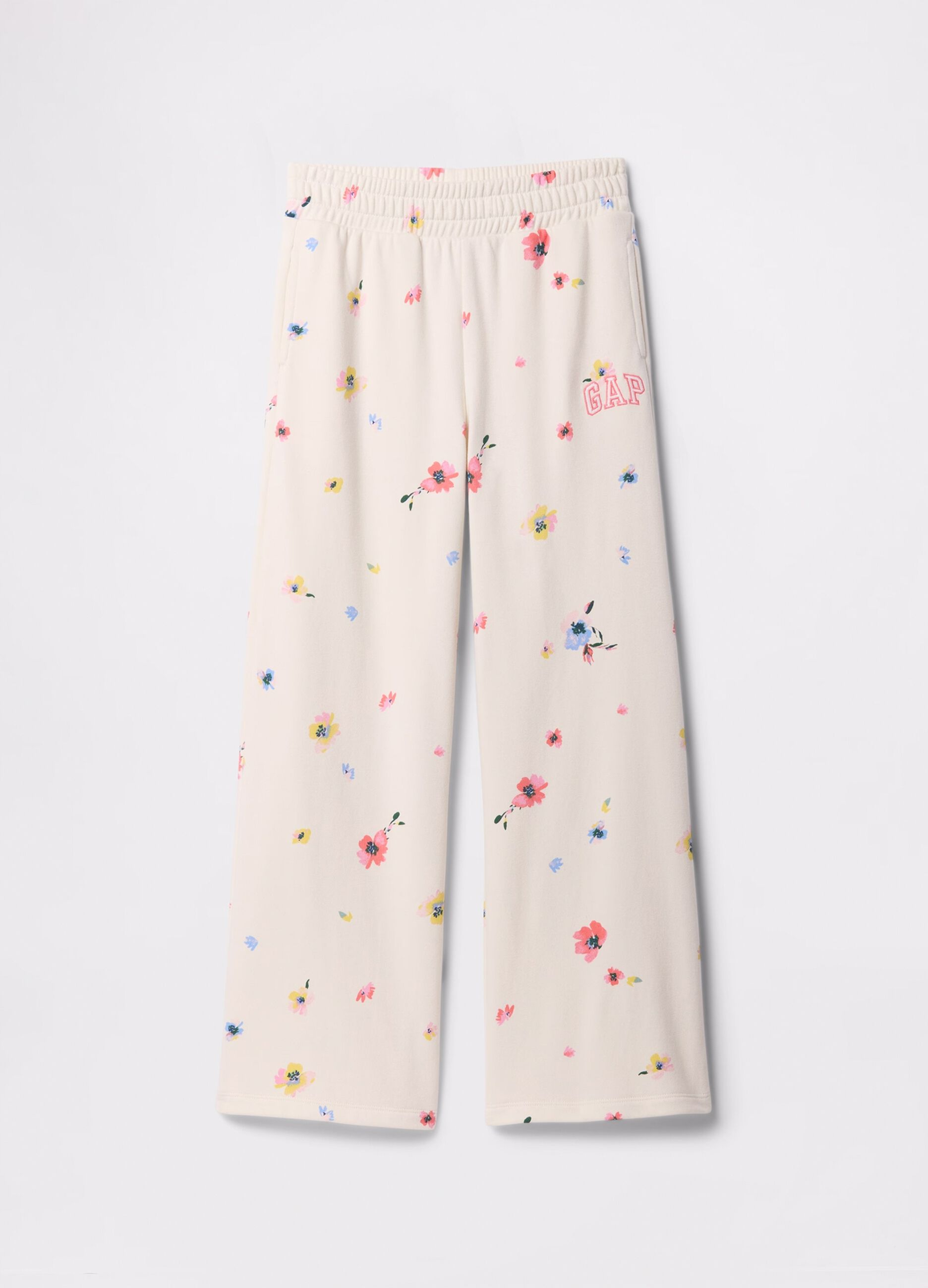 Joggers a gamba larga con stampa