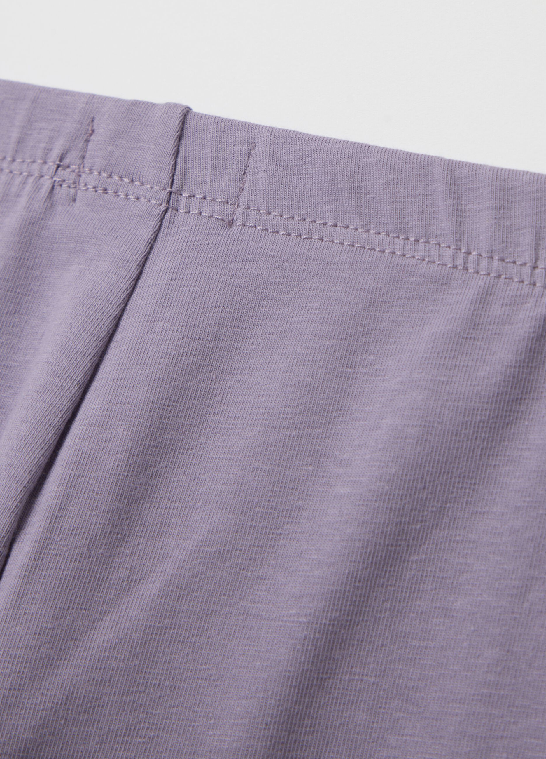 Black leggings in stretch cotton with diamantés