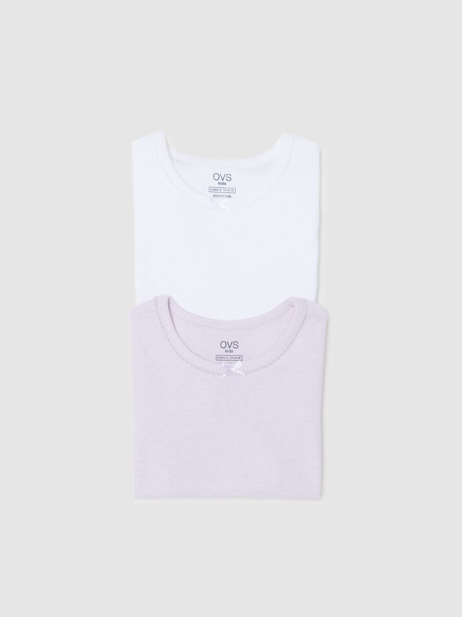 Multicolour Pure Cotton Regular Fit Girls' T-Shirt Twin Pack_3