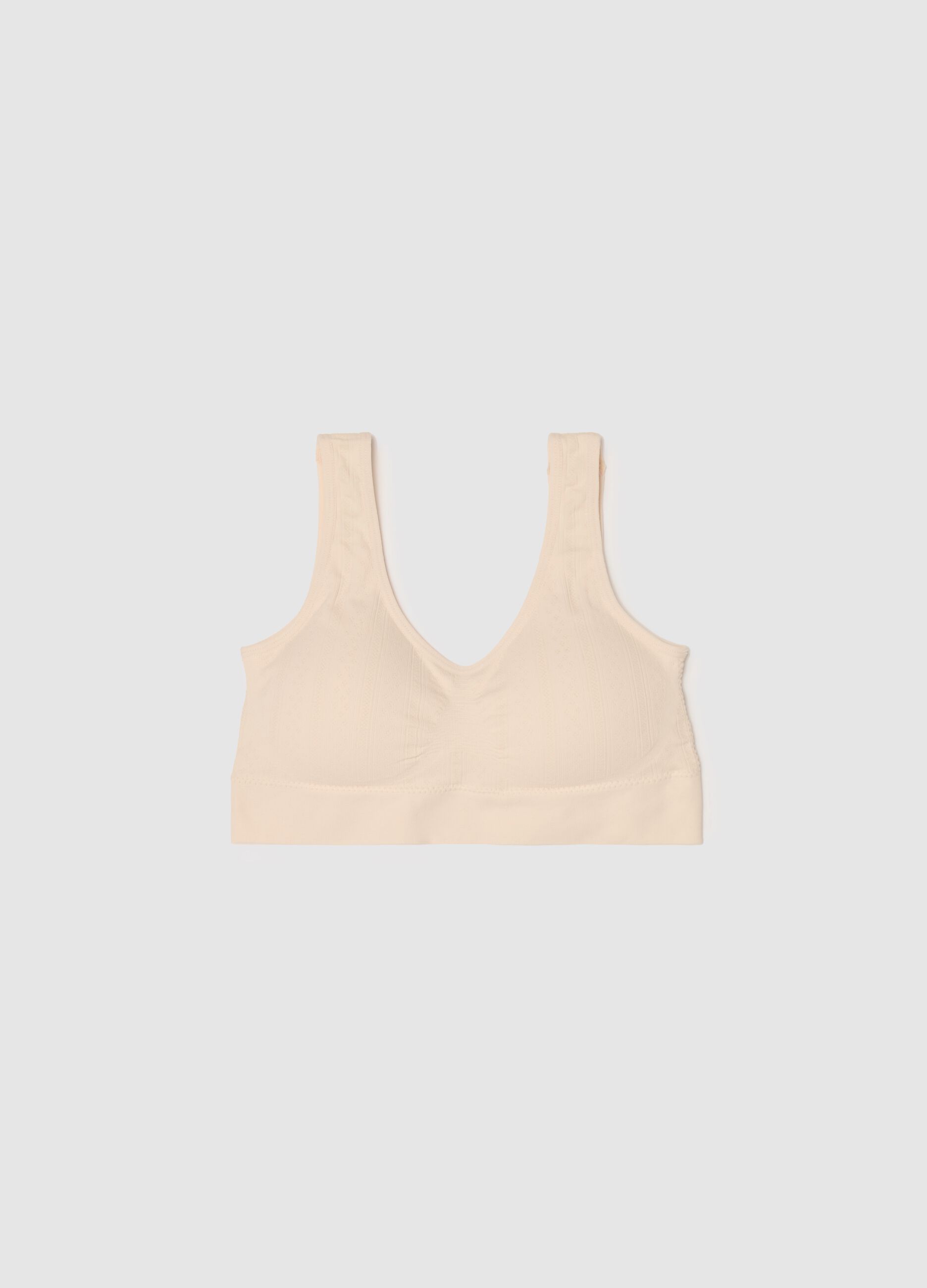 Pointelle bralette in microfibre