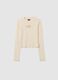 Girls' beige regular fit stretch cotton top_0