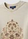 Beige short sleeve pure cotton t-shirt with regular fit and beads_5