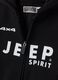 Felpa nera in misto cotone con cappuccio e stampa Jeep_2