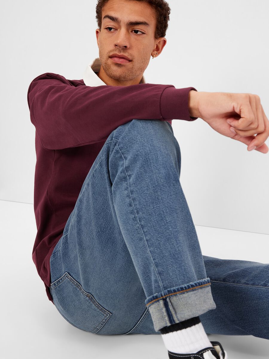 Straight-fit jeans in stretch cotton and Lyocell_0