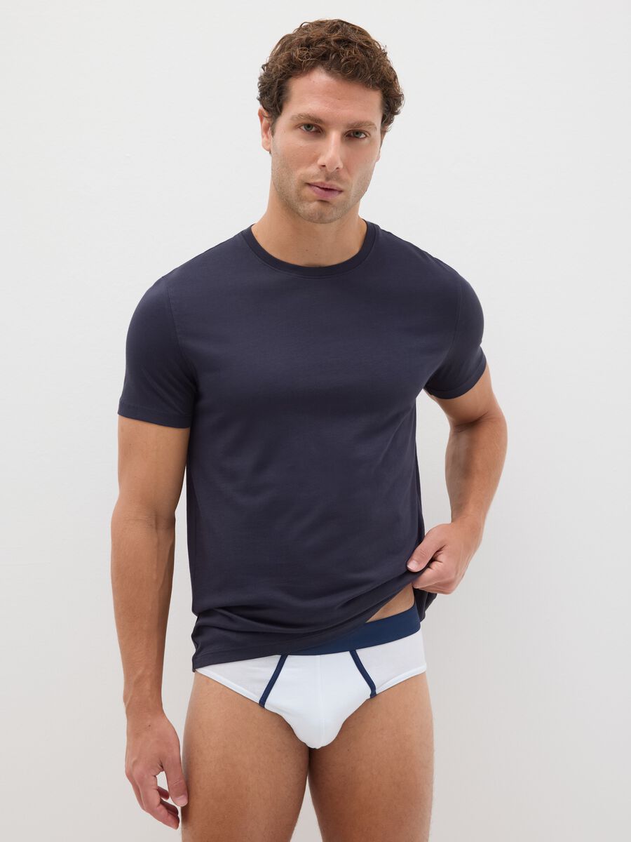 Tripack slip in cotone elasticizzato multicolor regular fit_0