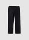 Black cotton blend regular fit jeans for boys_4