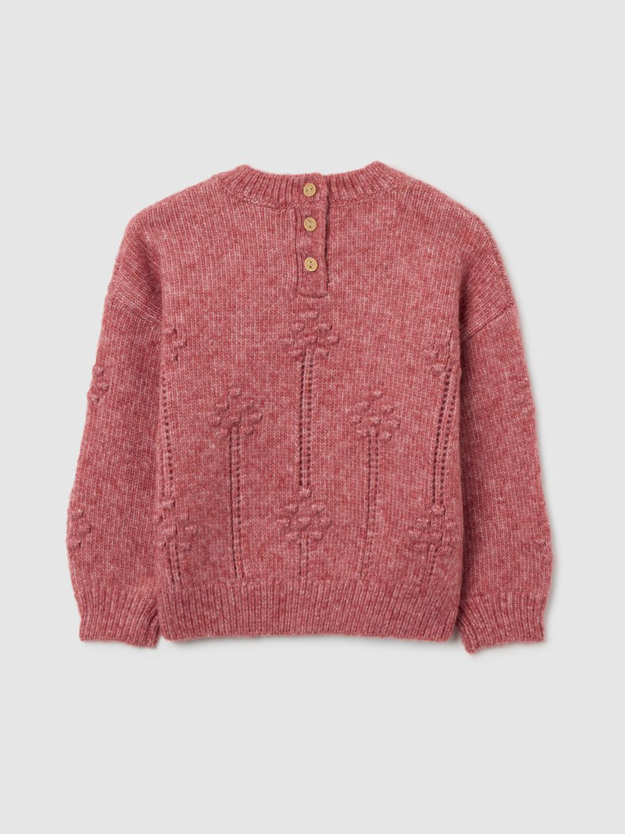 Pink regular fit jumper for baby girl_1