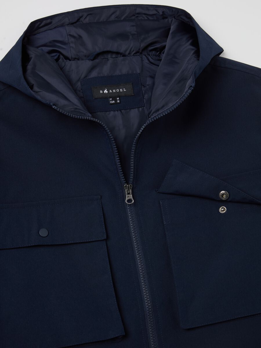 Short full-zip jacket with hood_5
