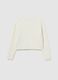 Girls' pure white wool regular fit high-neck sweater_4