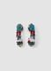 Lightweight earrings with multicolour glass stones_0