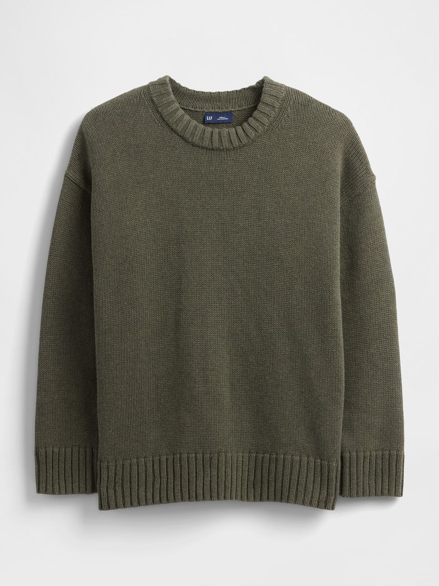 Maglione verde in cotone_3