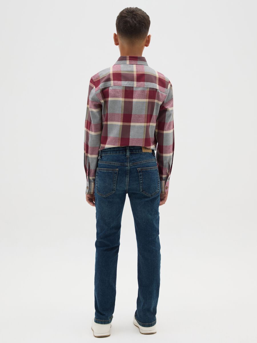 Jeans da ragazzo in denim blu regular fit_2