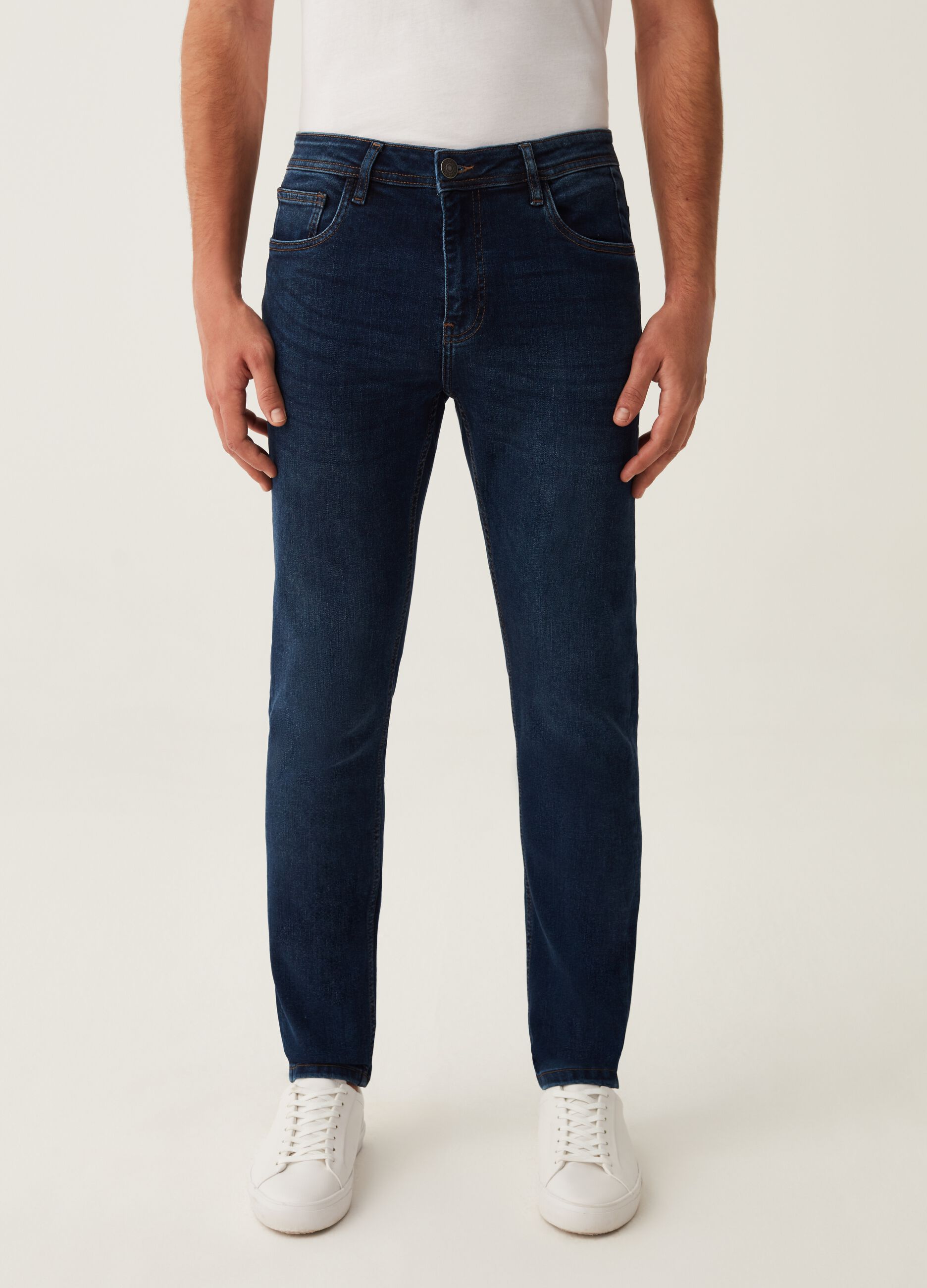 Jeans skinny fit con scoloriture_1