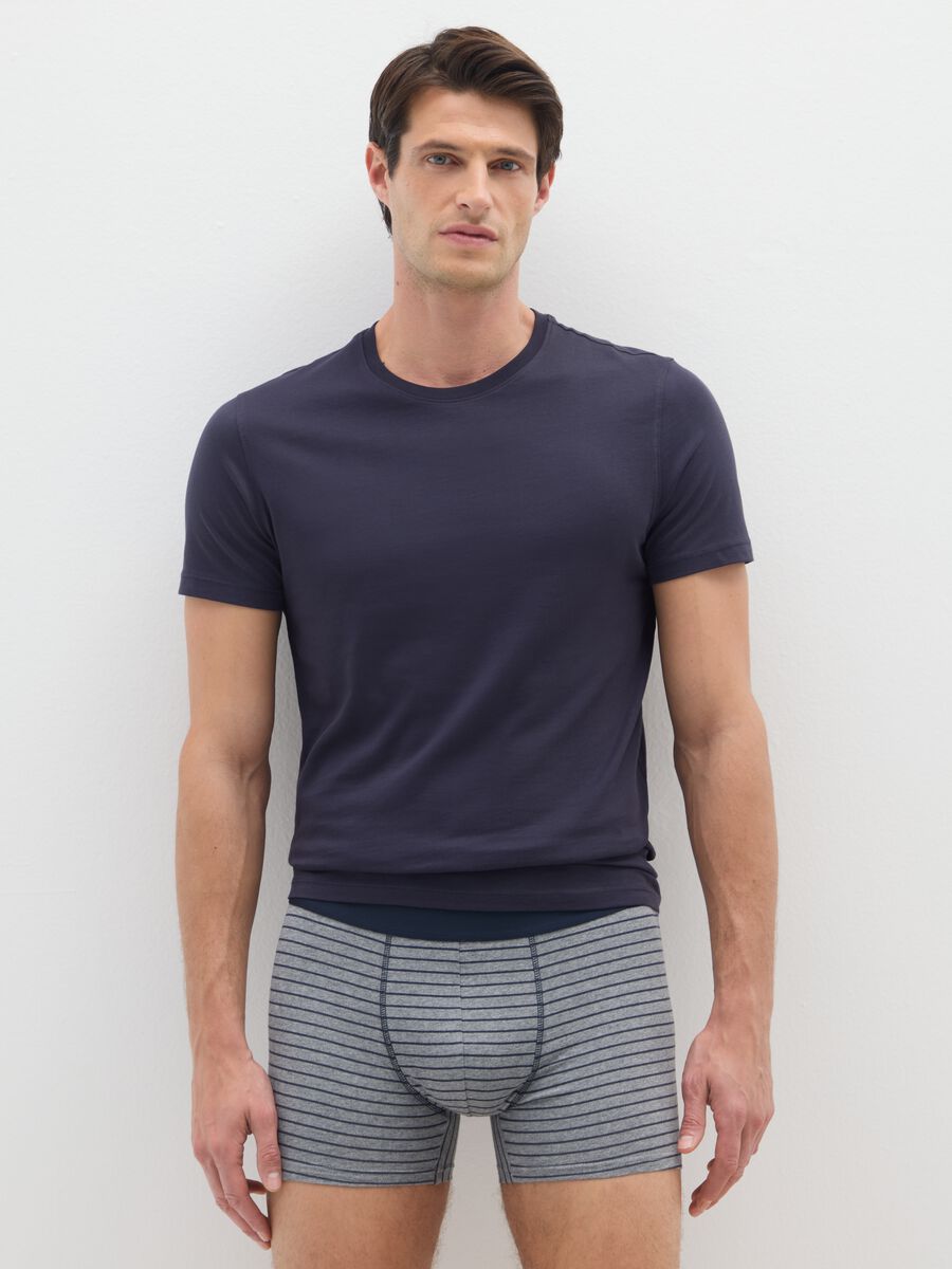 Tripack boxer in cotone elasticizzato multicolor regular fit_0