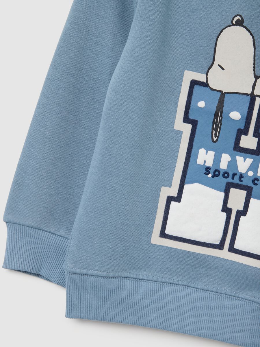 Regular Fit Blue Cotton Blend Kids' Sweatshirt with Snoopy Print_3