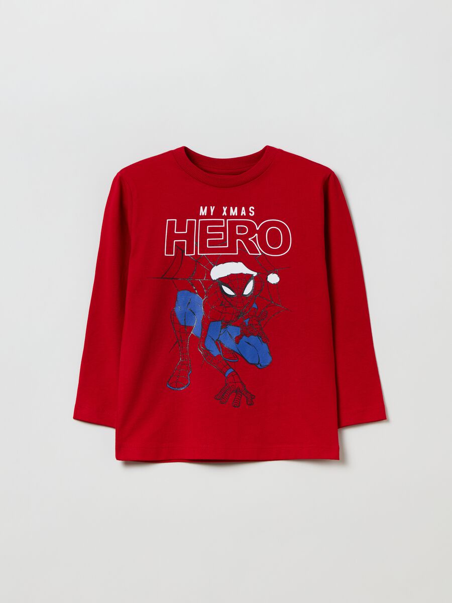 T-shirt natalizia maniche lunghe Spider-Man_0