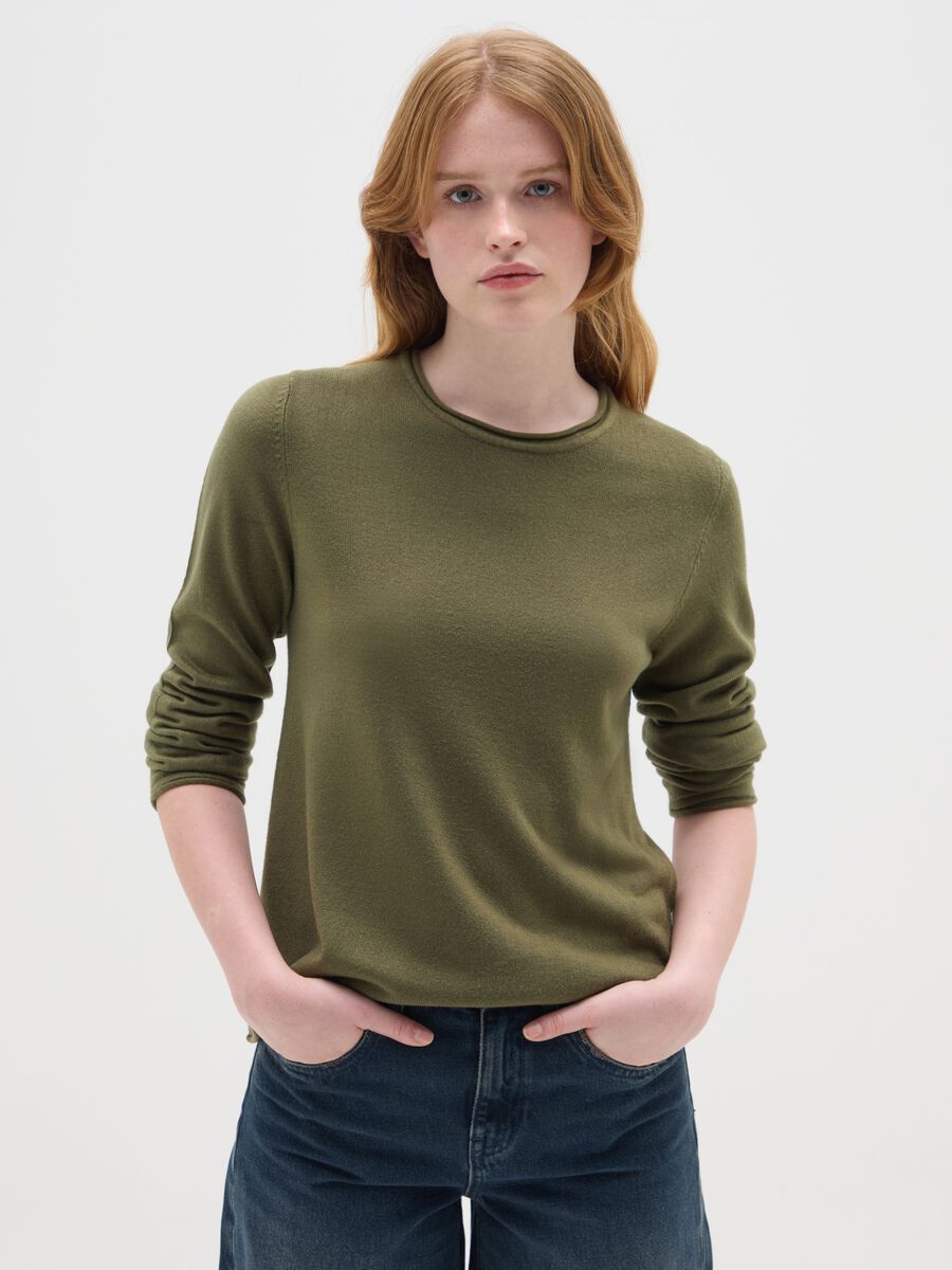 Maglione verde fitted_0