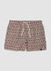 Brown geometric-print swim shorts_4