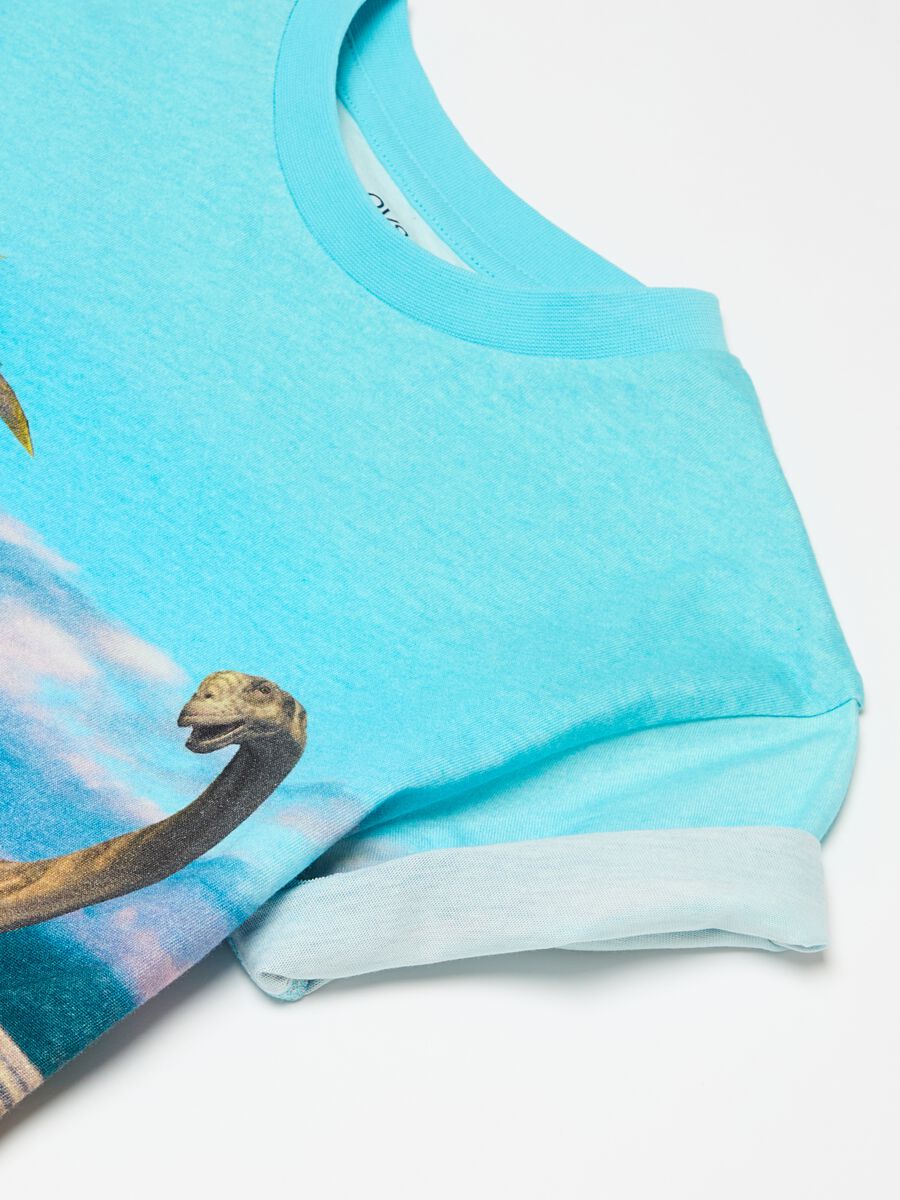 T-shirt in cotone con stampa dinosauri_2