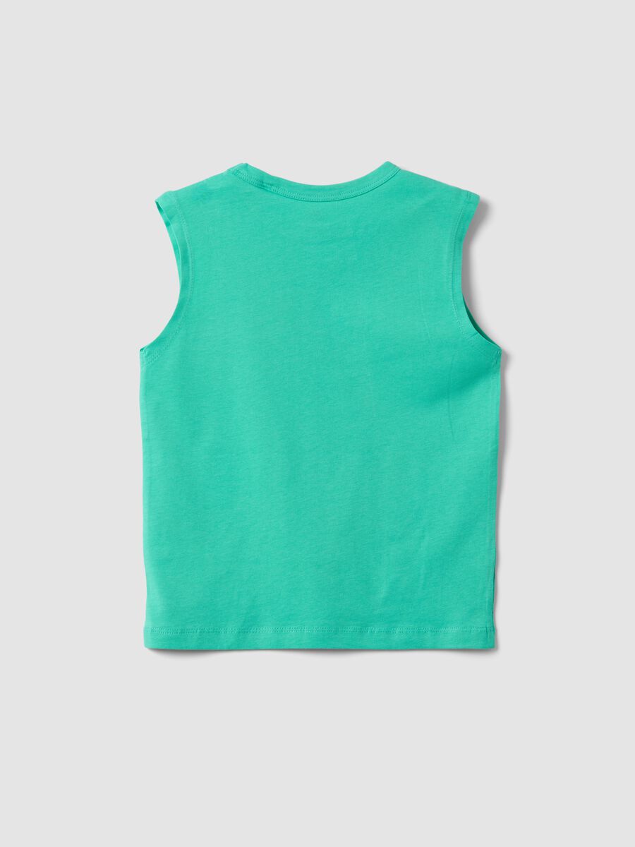 Green organic cotton vest top_1