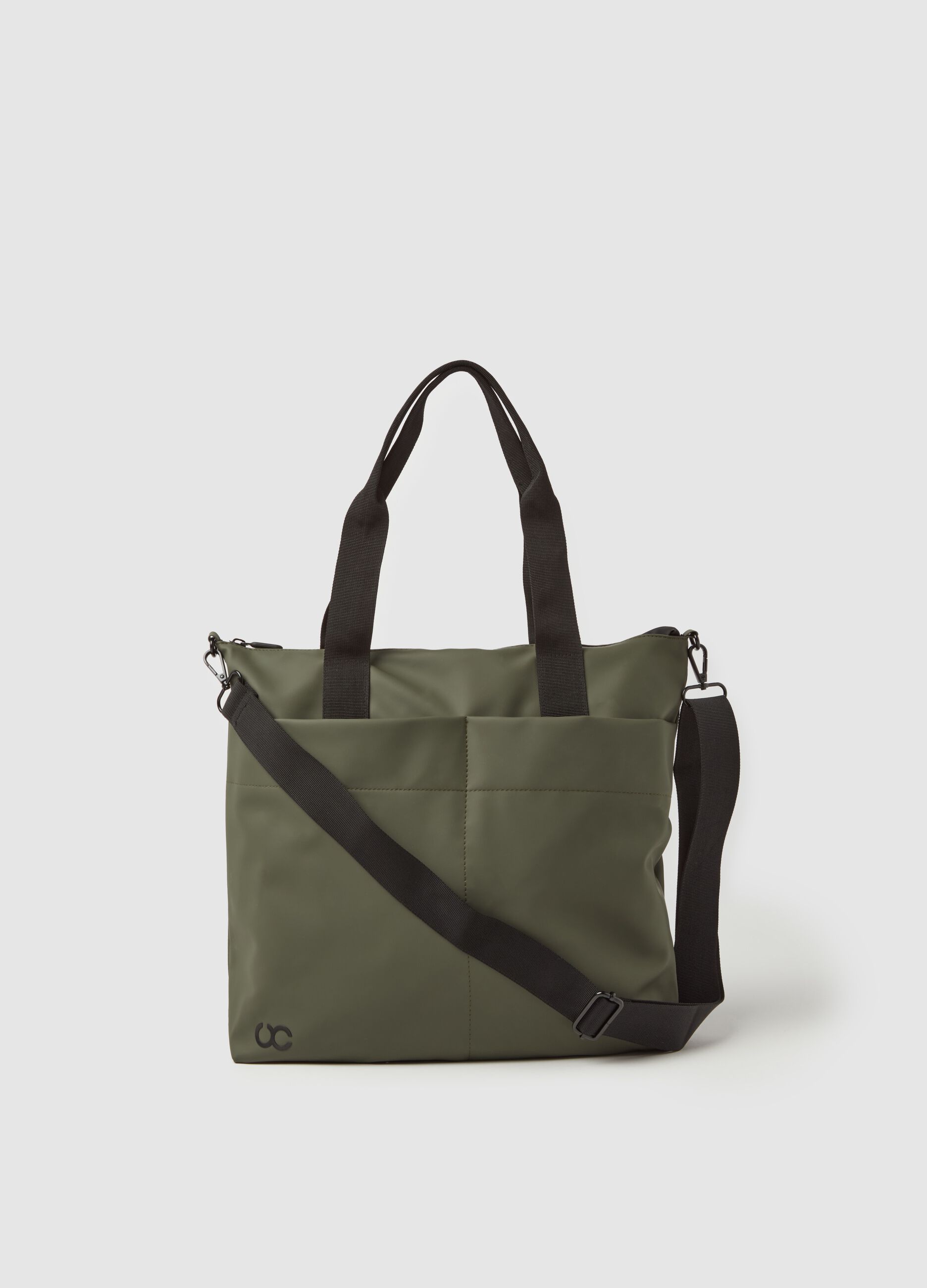 Borsa shopper impermeabile con tracolla Verde militare da Donna OVS