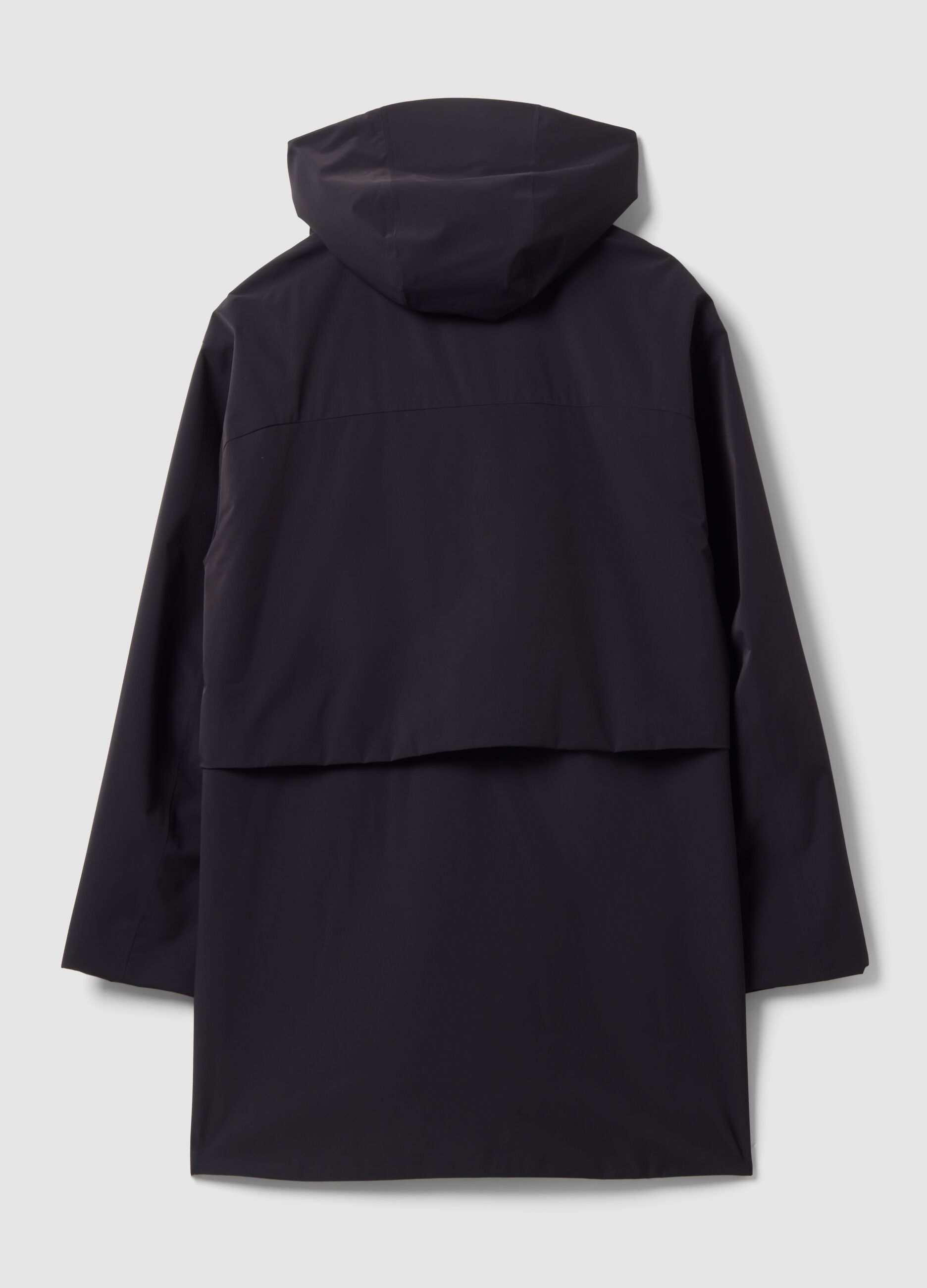 Blue hooded jacket with zip, regular fit