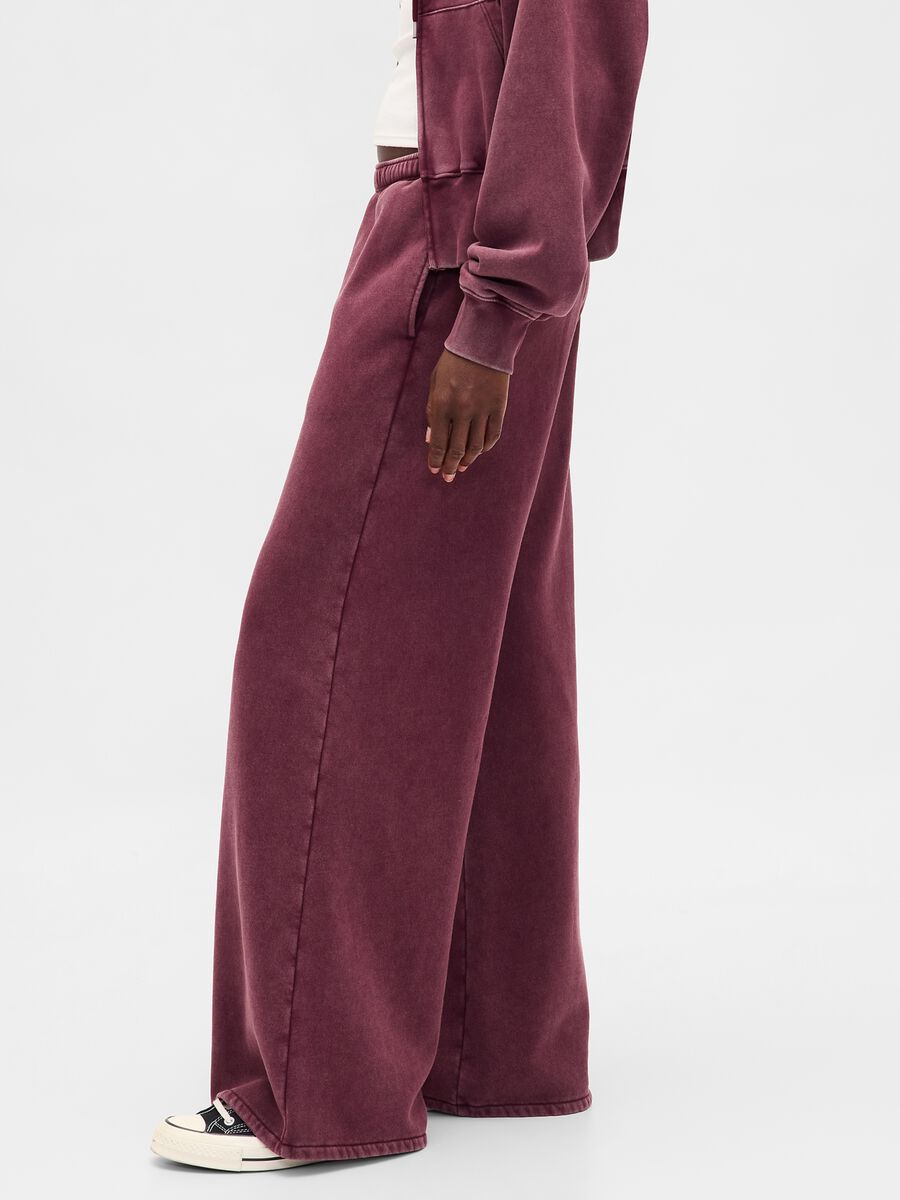 Purple trousers in cotton and polyester blend_3