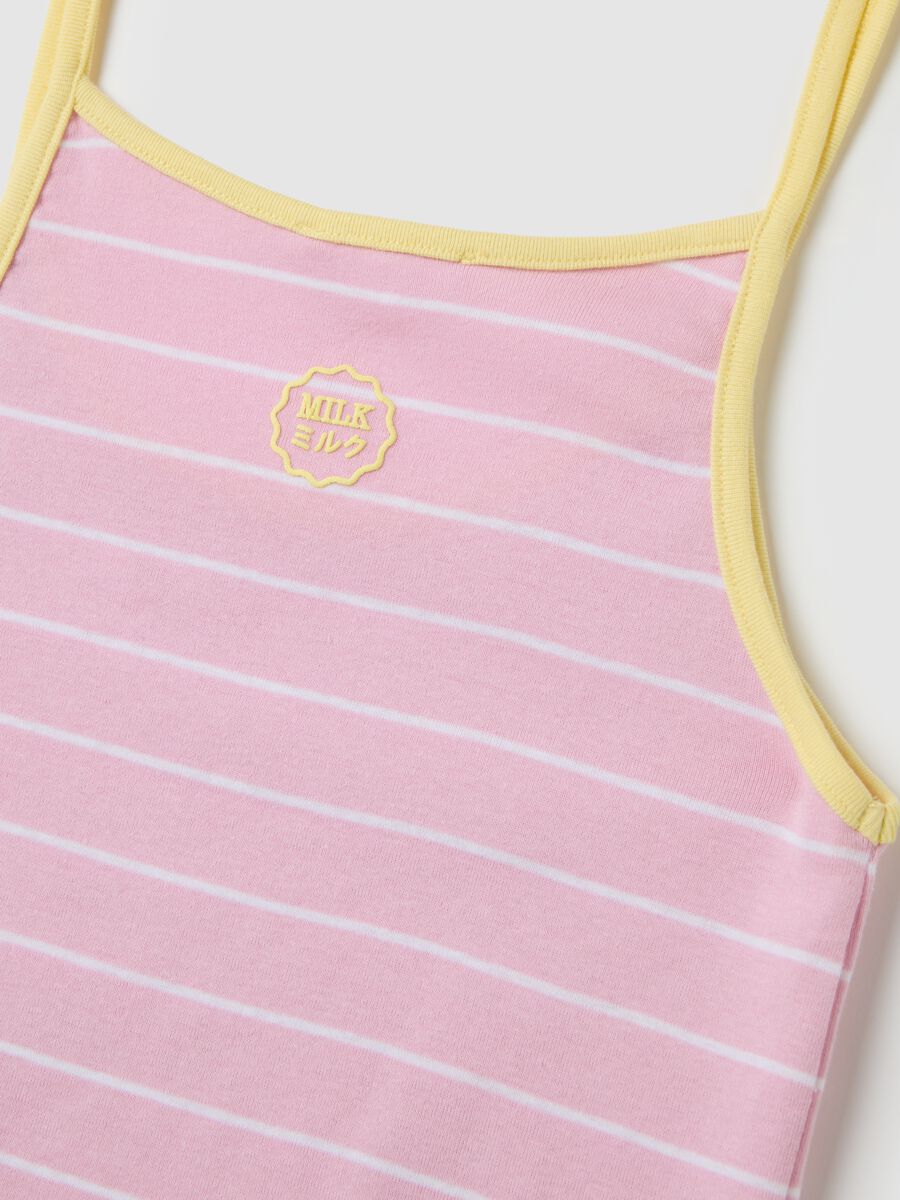 Women's multicolour pure cotton tank top regular fit_5