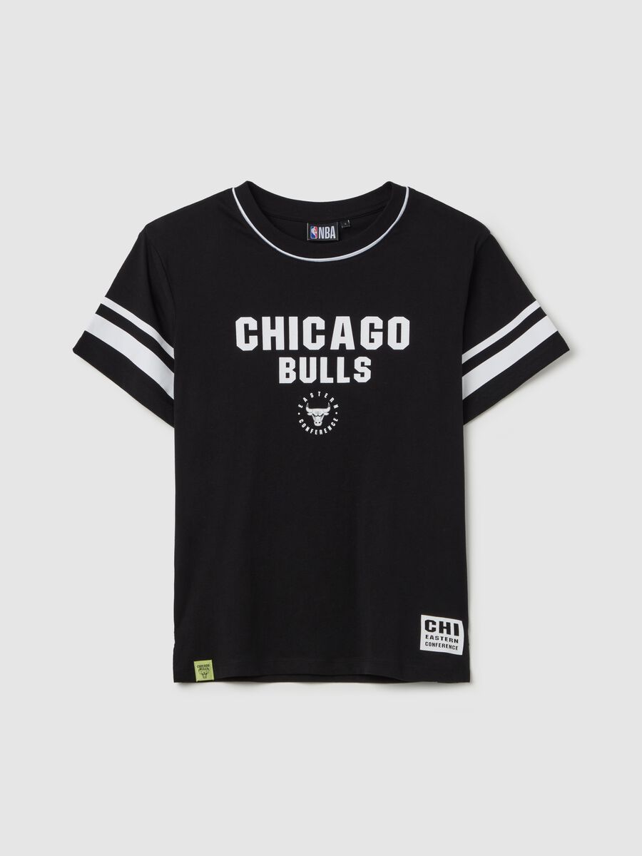 Black T-shirt with NBA Chicago Bulls print_4