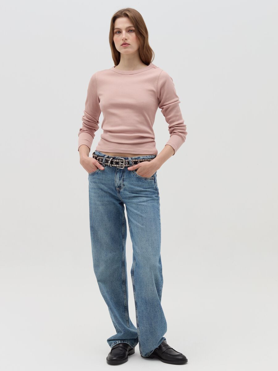 Ribbed T-shirt with long sleeves_1