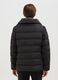 Black regular fit padded jacket with zip and side pockets_2