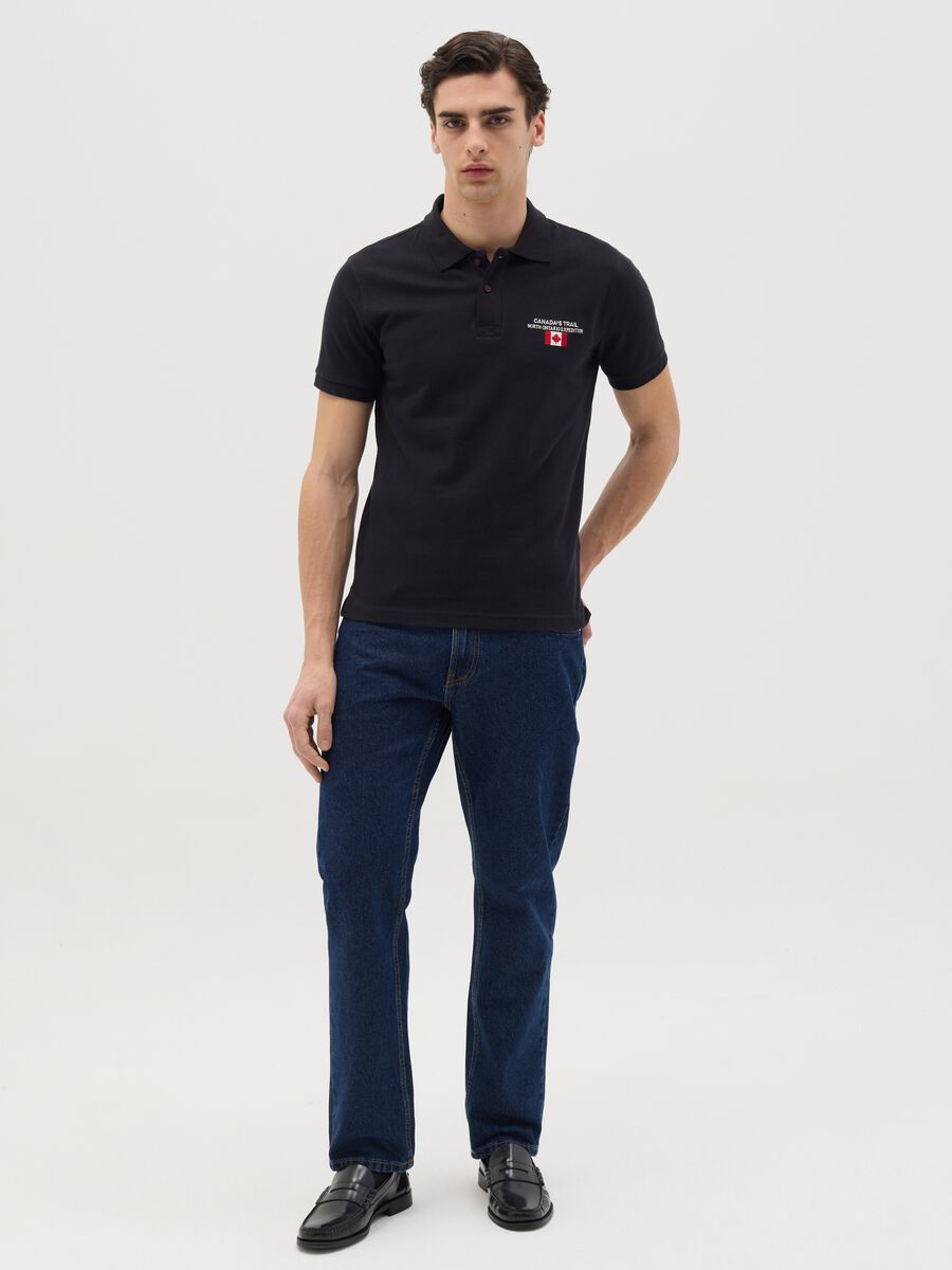 Piquet polo shirt with embroidered logo_1