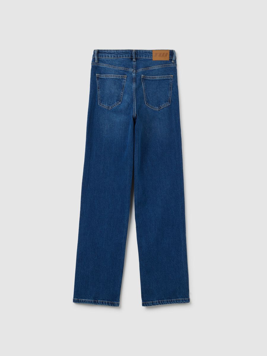 Jeans da donna in denim blu regular fit_1