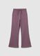 Girls' purple jogger trousers in pure cotton regular fit_0