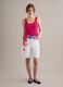 Pink pure cotton ribbed tank top_1