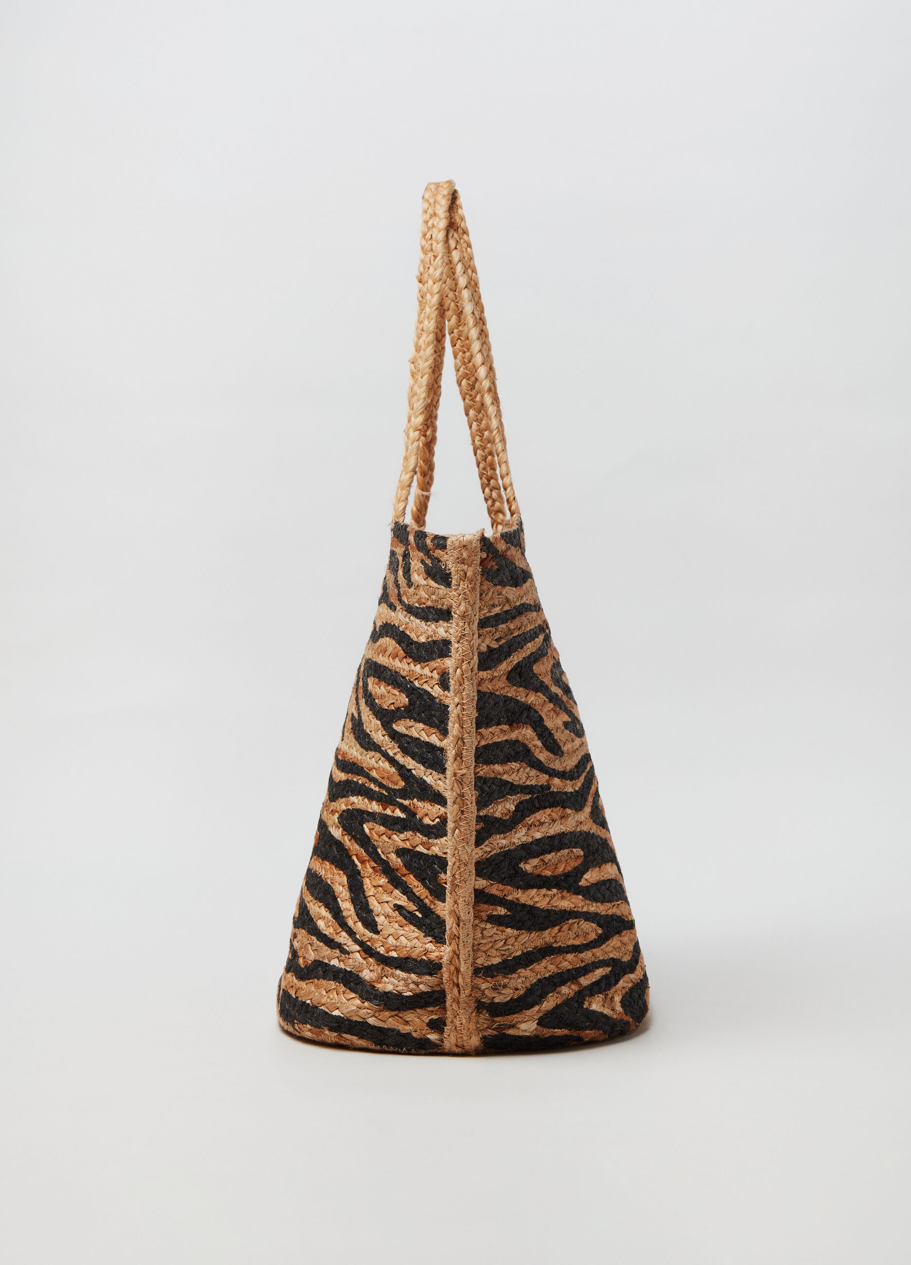 Borsa in rafia con fantasia animalier_2