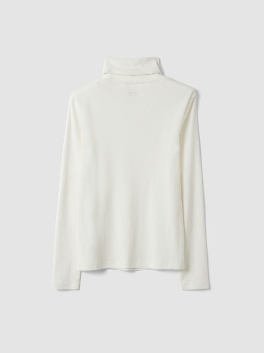White pure cotton crew-neck T-shirt_6