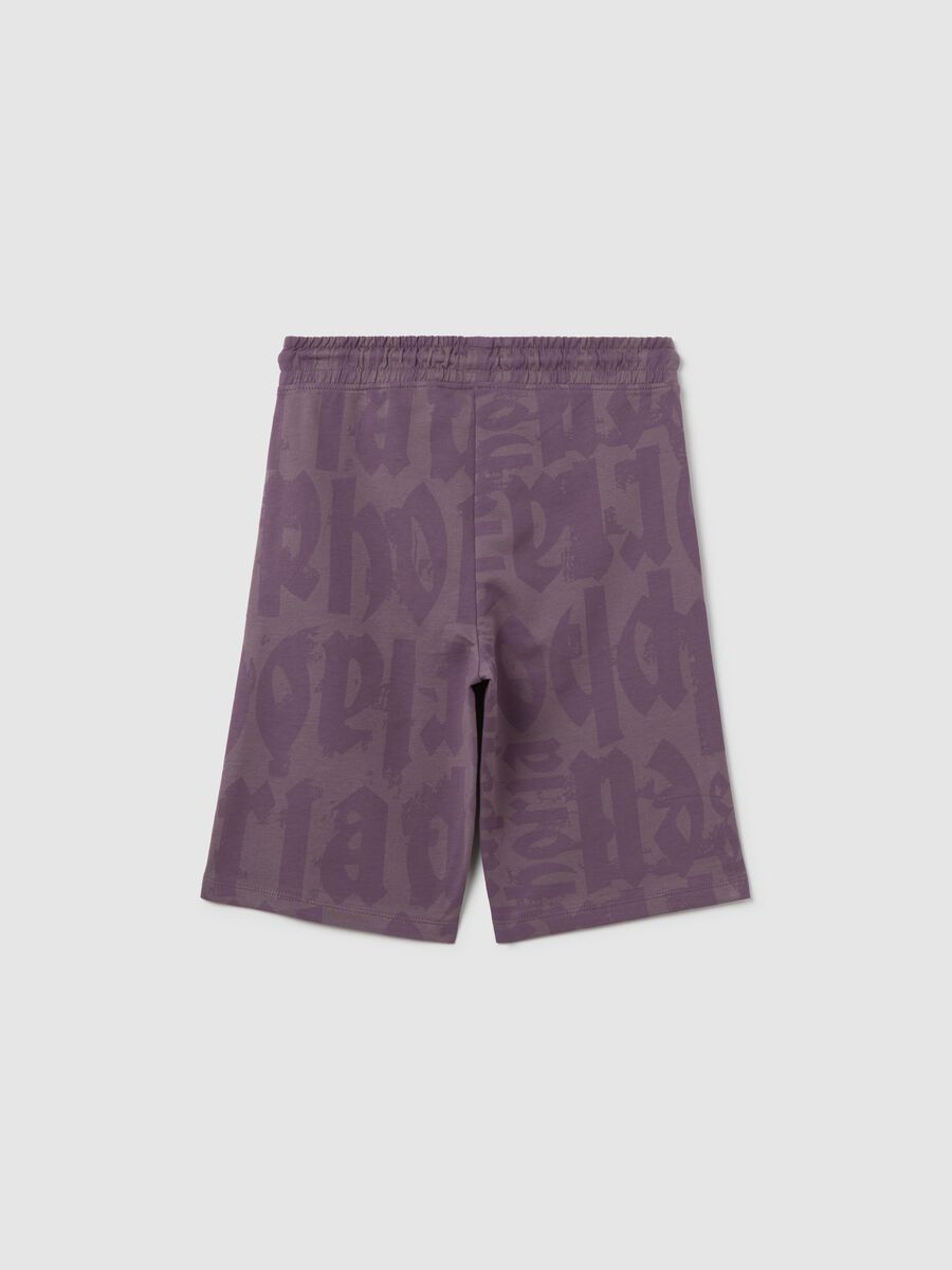 Shorts in French Terry viola stampati_4