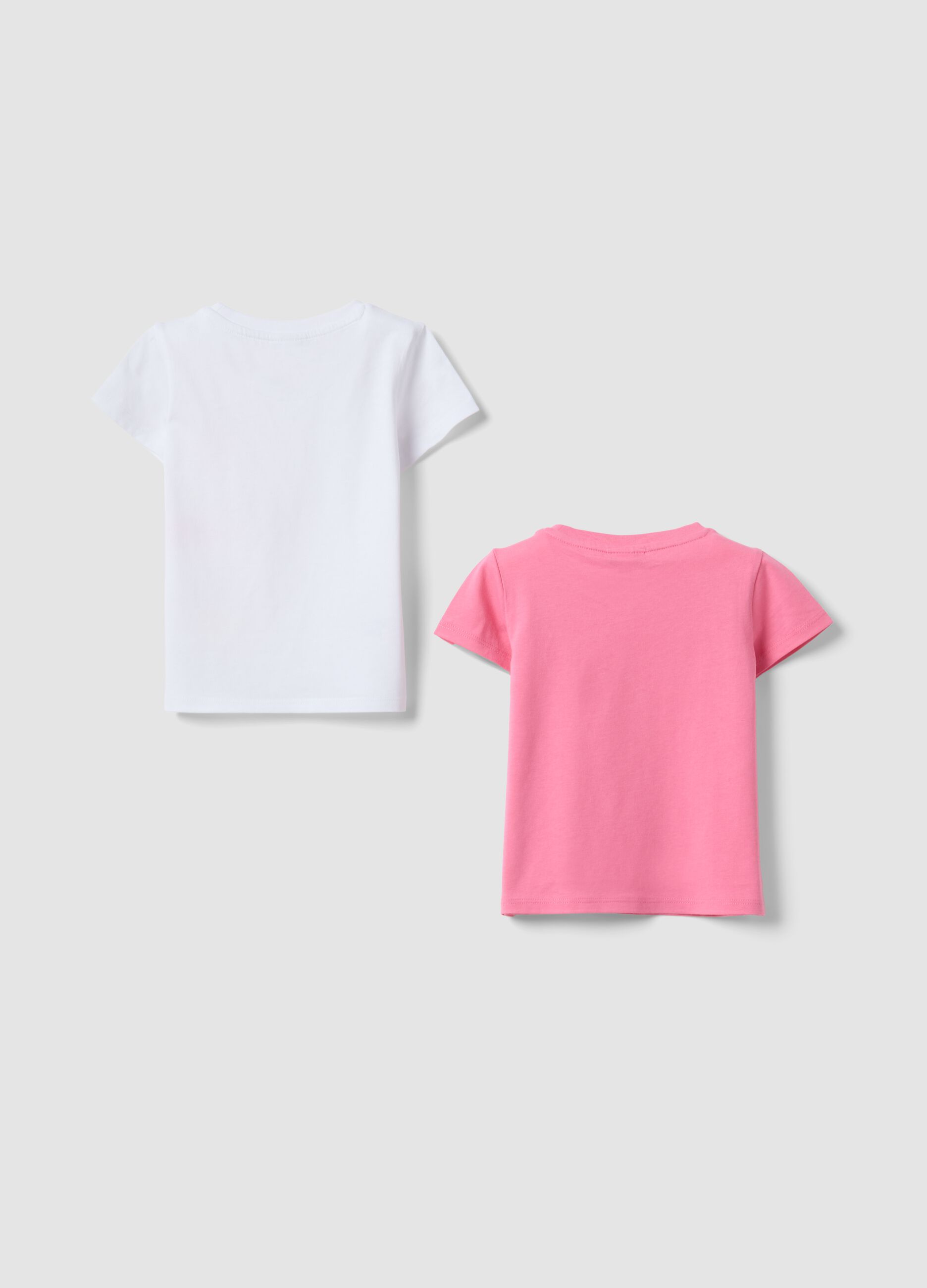 Multicolour pure cotton 2-pack T-shirts for baby girl