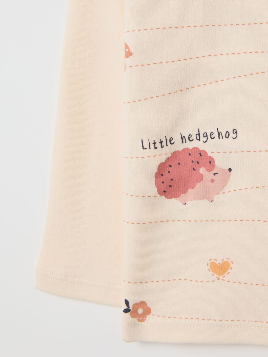 Baby girl's beige pure cotton t-shirt, regular fit_3