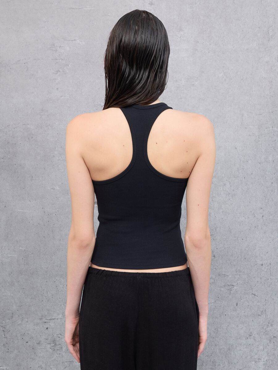 Crew Neck Black Tank Top_3