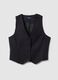 Black Viscose Blend Slim Fit Waistcoat_4